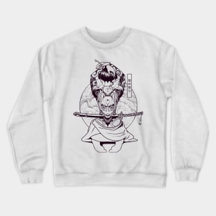 Kitsune Fury - Black and White version Crewneck Sweatshirt